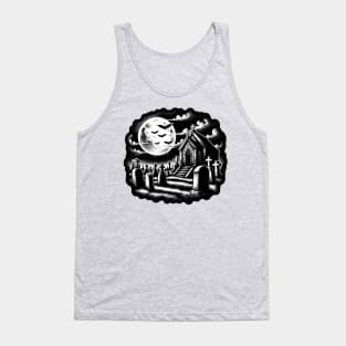 horror scene cemetery Tank Top